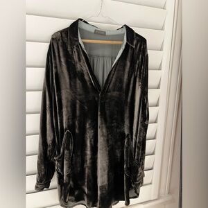 CPShades brown velvet tunic size large